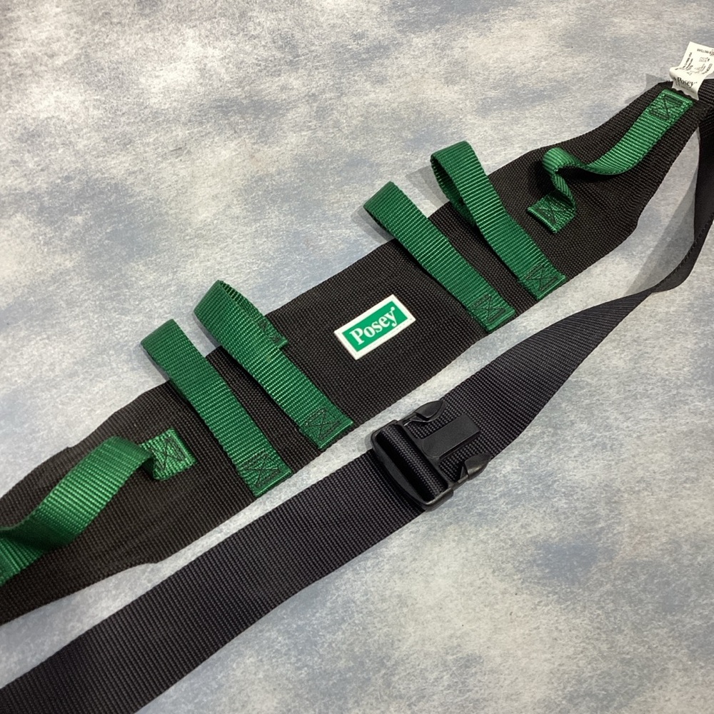 Posey Transfer Belt 55" Green/Black Gait Belt 6537Q WITH HANDLES - Really helps
